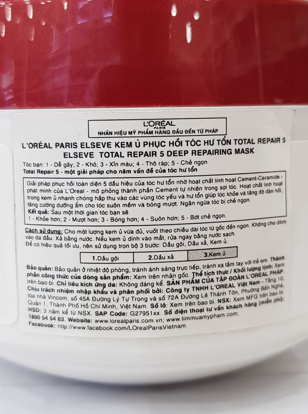 Dầu Gội - Xả - Ủ Phục Hồi Tóc LOreal Total Repair