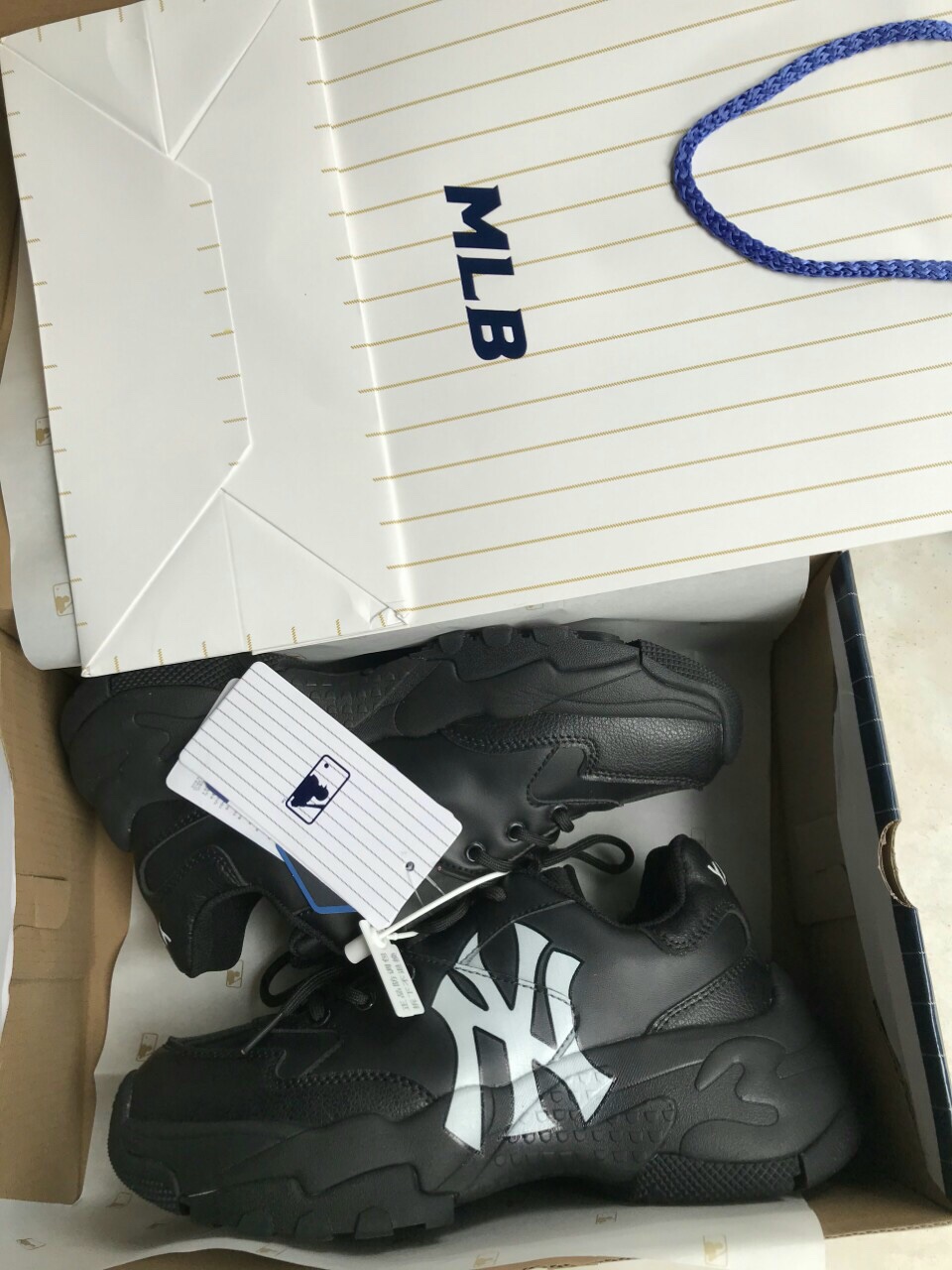[SHIP HỎA TỐC]Giày MLB NY vàng kem Fullbox - Ann Shoes