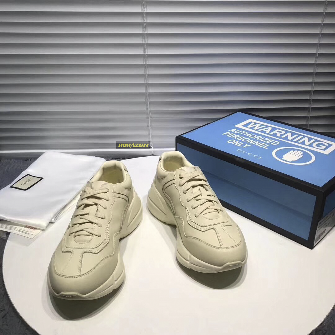 Giày Sneaker Guccii Sneaker Rhyton Cream NY ( Giày Guccii Yankess chữ w)