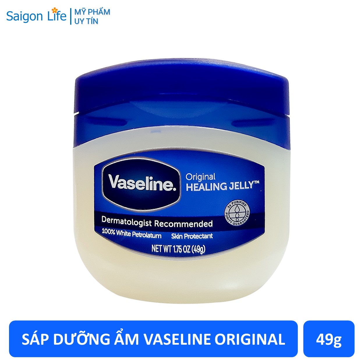 Sáp Dưỡng Ẩm Vaseline 49g Original 100% White Petrolatum