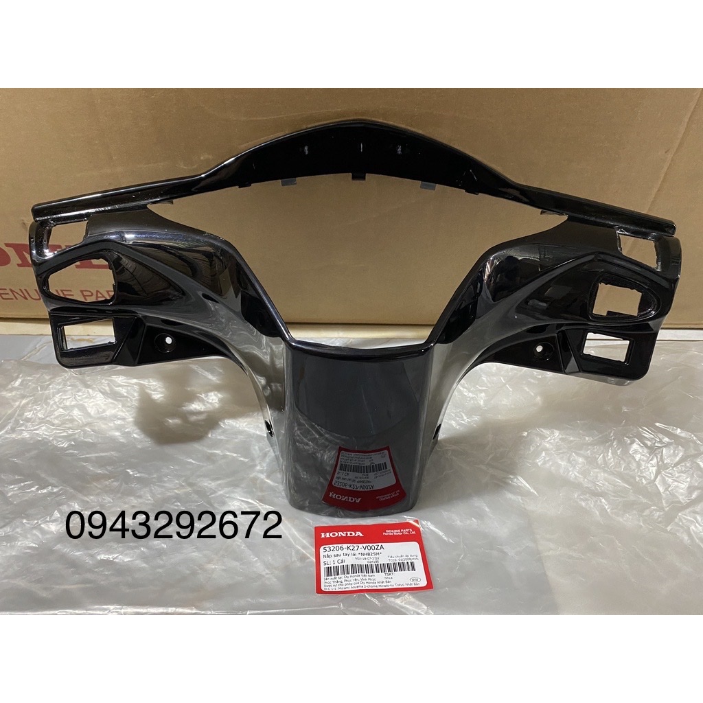 Nắp sau tay lái air blade 125 màu đen honda