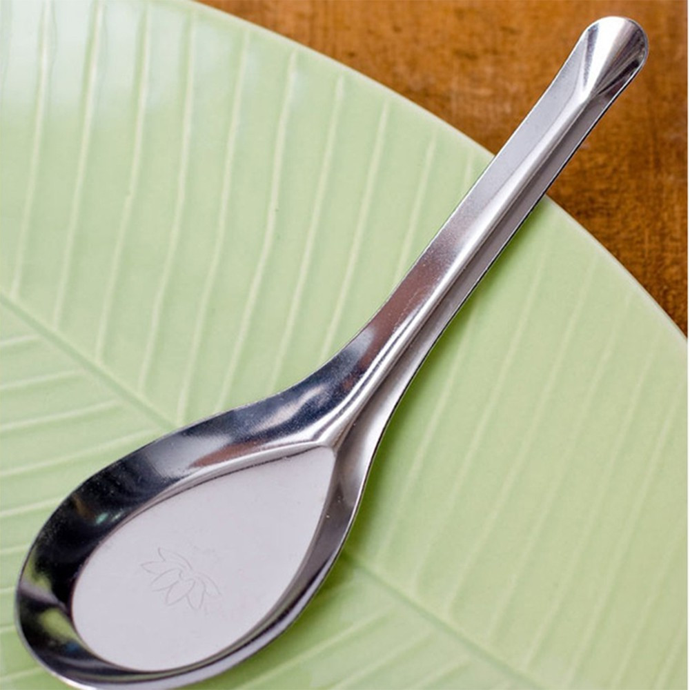 Set 5 thìa phở inox hoa sen hàng đẹp