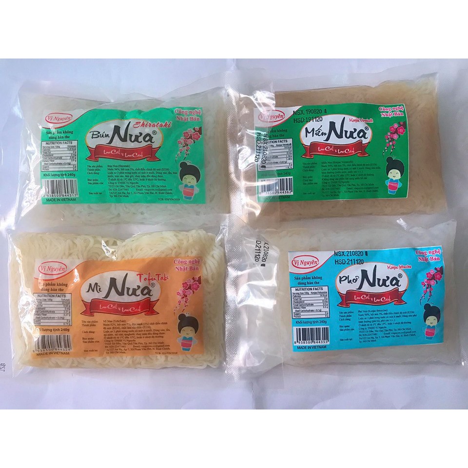 Combo 1 bún 1 miến keto das 240g