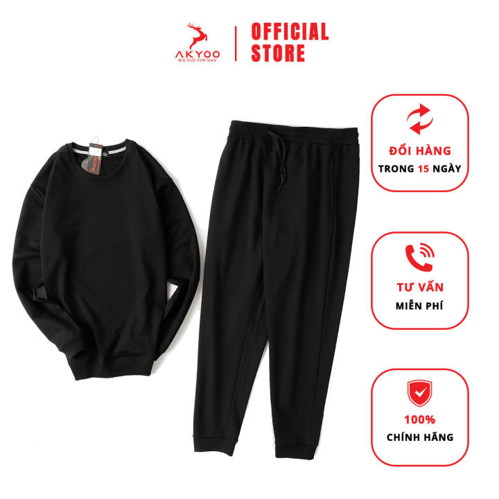 AKYOO Bộ Nỉ Dài Tay Chất Liệu Da&hellip;