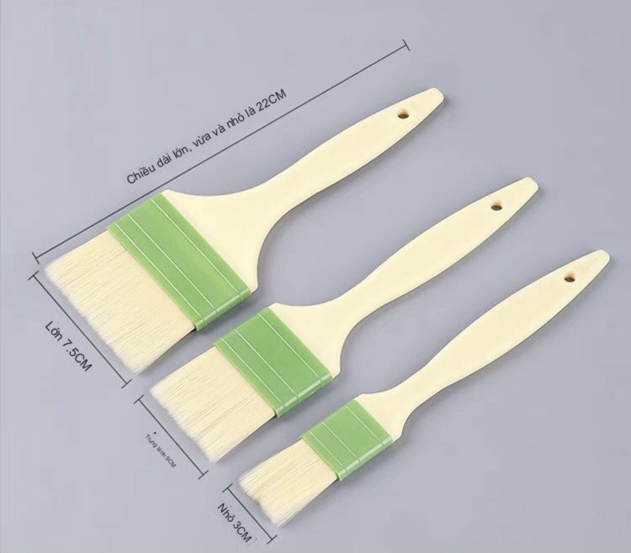 Cọ quét dầu ăn lông mịn 3 kích thước
