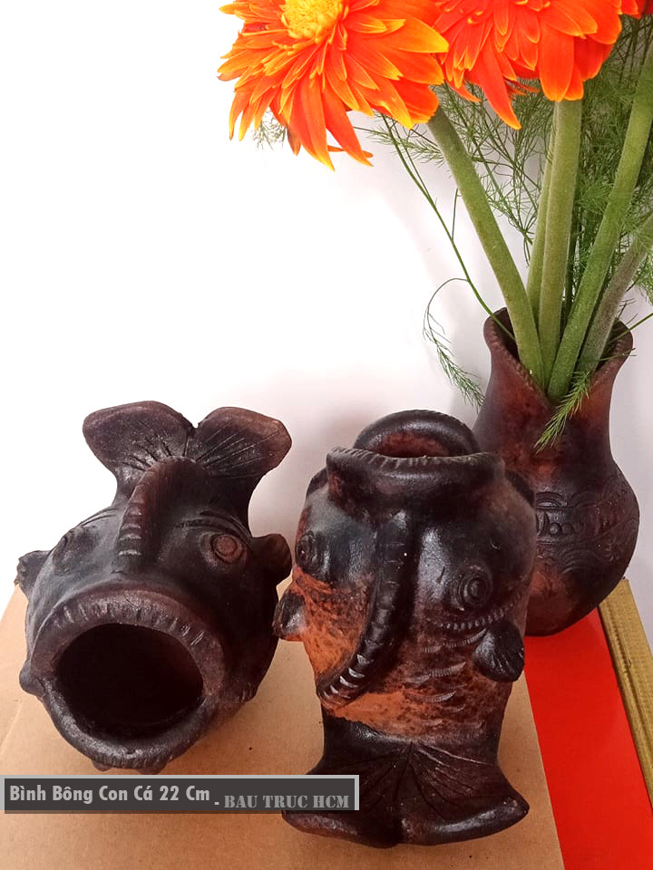 [HCM]CÁ GỐM PHONG THỦY 22 CM