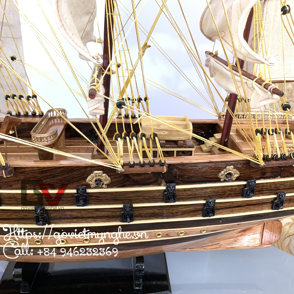 Mô Hình Thuyền Gỗ Chiến Cổ NAPOLEON 40cm (Loại 1)