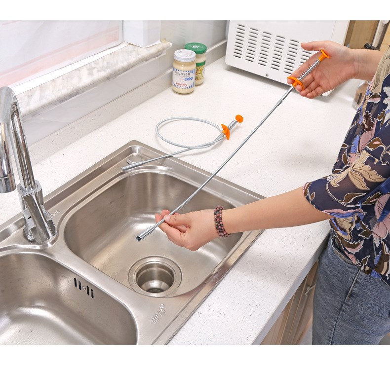 Dây thông tắc bồn cầu. cống. chậu rửa mặt rửa bát (dài 62cm). thiết bị thông cống chuyên nghiệp.