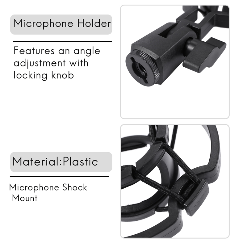 Universal Professional Condenser Microphone Mic Shock Mount Holder Studio Recording Bracket For Large Diaphram Mic Clip