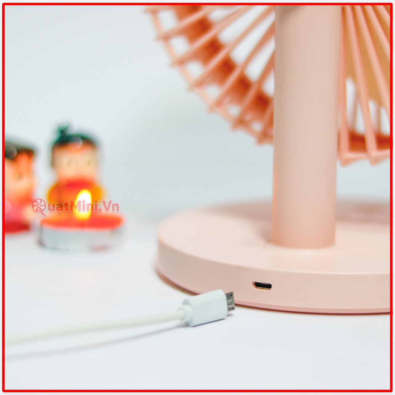Quạt Sạc Để Bàn Mini - Hàn Quốc - Size Lớn -  Có Video