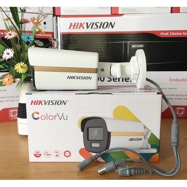 Camera HDTVI ColorVu 2MP HIKVISION DS-2CE12DF3T-F