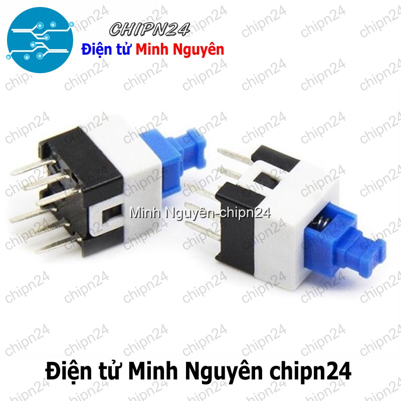 [5 cái] (F83) Nút nhấn 6 chân 7x7mm Tự Giữ - HH003633