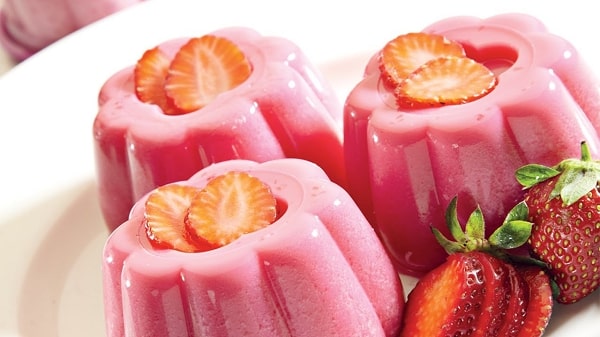 Bột Pudding Dâu (Flan Dâu) hiệu Mole Đài Loan túi zip 1kg