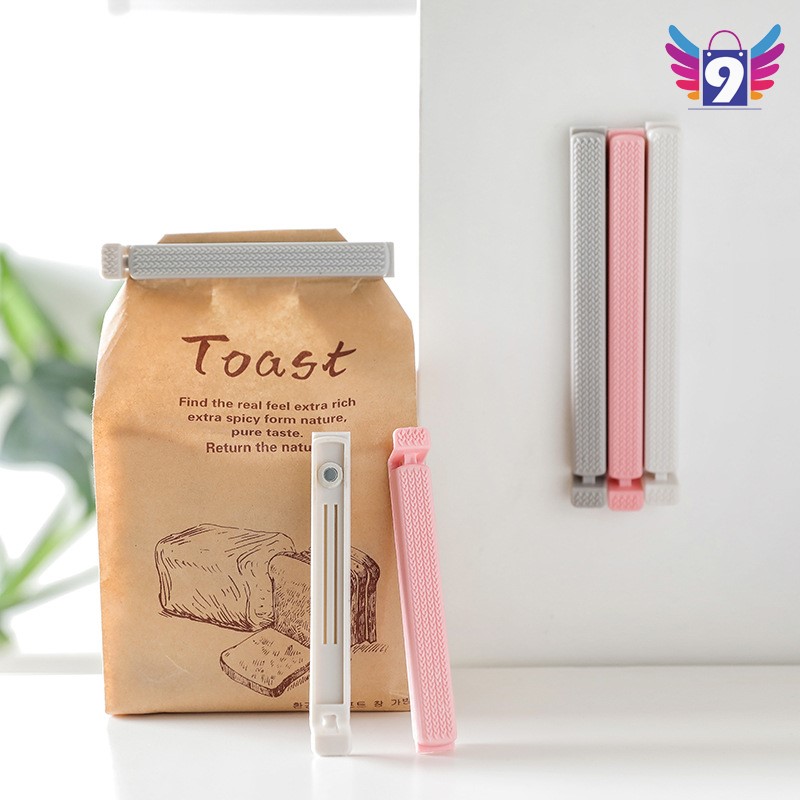 [3-5/8 Hoàn Tiền 25%] - [HCM]Set 2 kẹp miệng túi thực phẩm có nam châm dán note tủ lạnh 9STORE