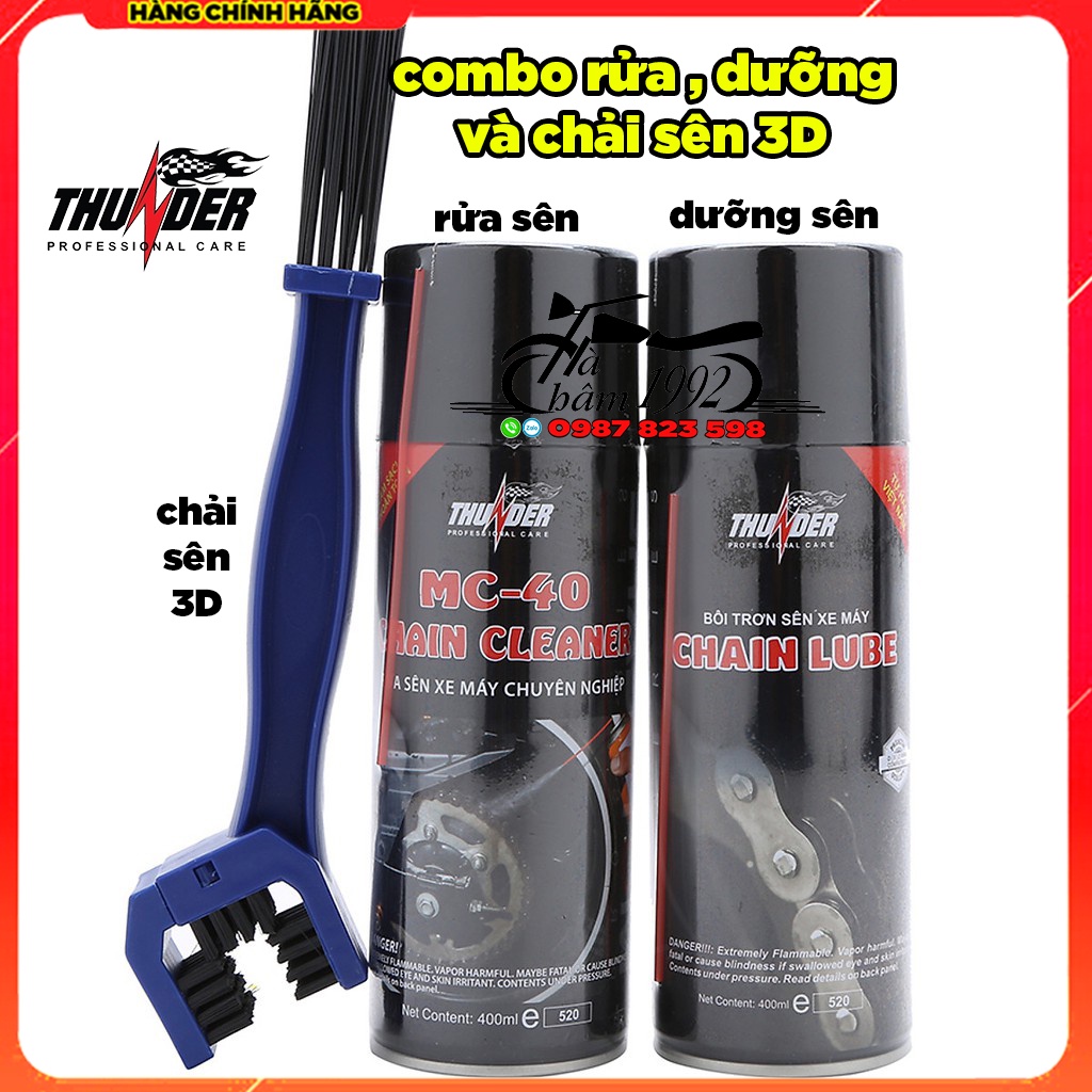 Bôi Trơn Và Rửa Sên Thunder Chính Hãng [ Mua Bộ Kèm Cọ Chà Sên ]