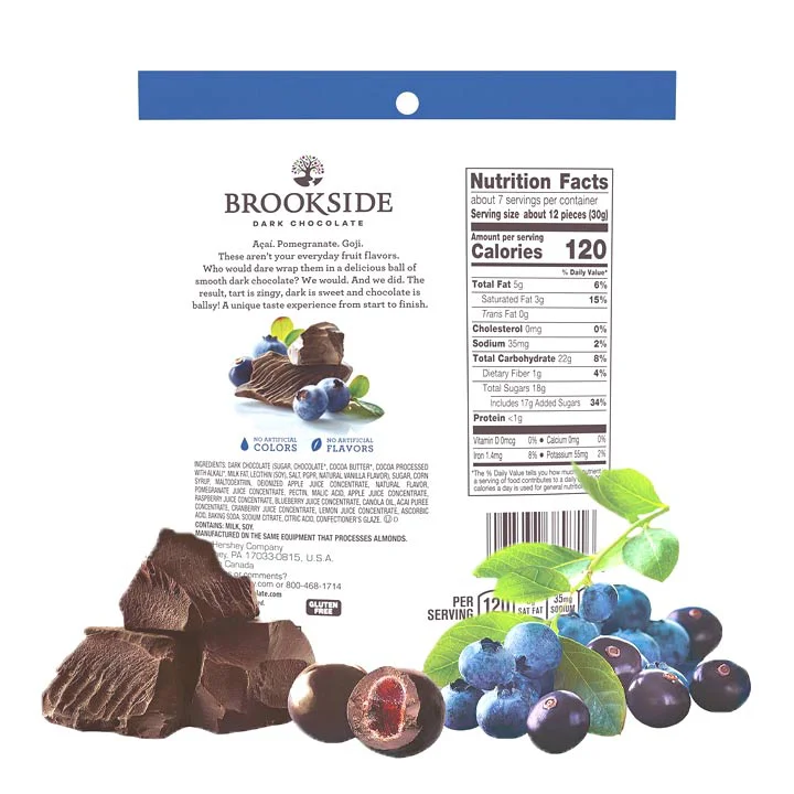 Socola đen nhân quả việt quốc Brookside Aci & Blueberry 907g