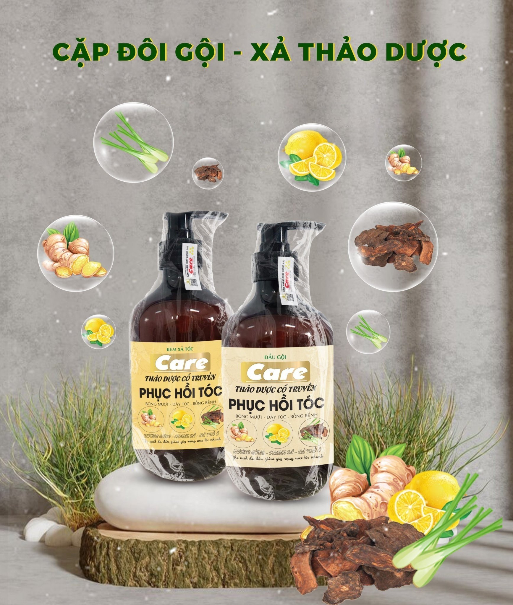 Cặp Gội Xã Thảo Dược Cổ Truyền 500 ML
