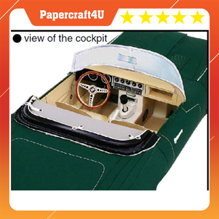 Mô hình giấy 3D Xe Cổ Jaguar E- Type