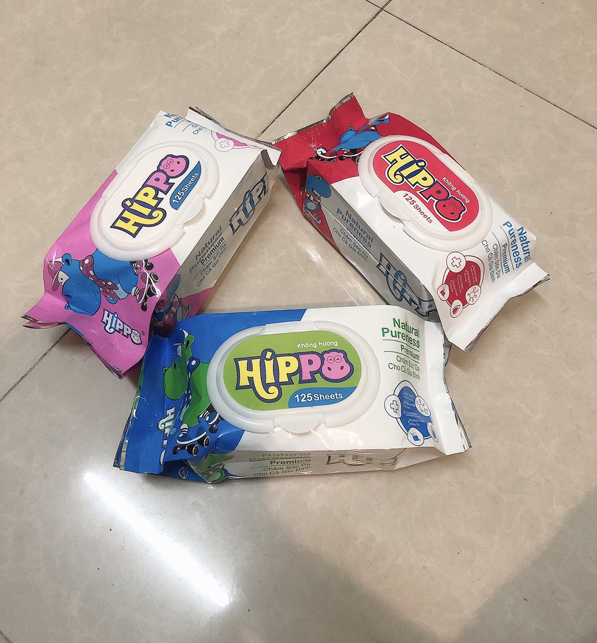 [HCM]Khăn giấy ướt Hippo 125 tờ không mùi