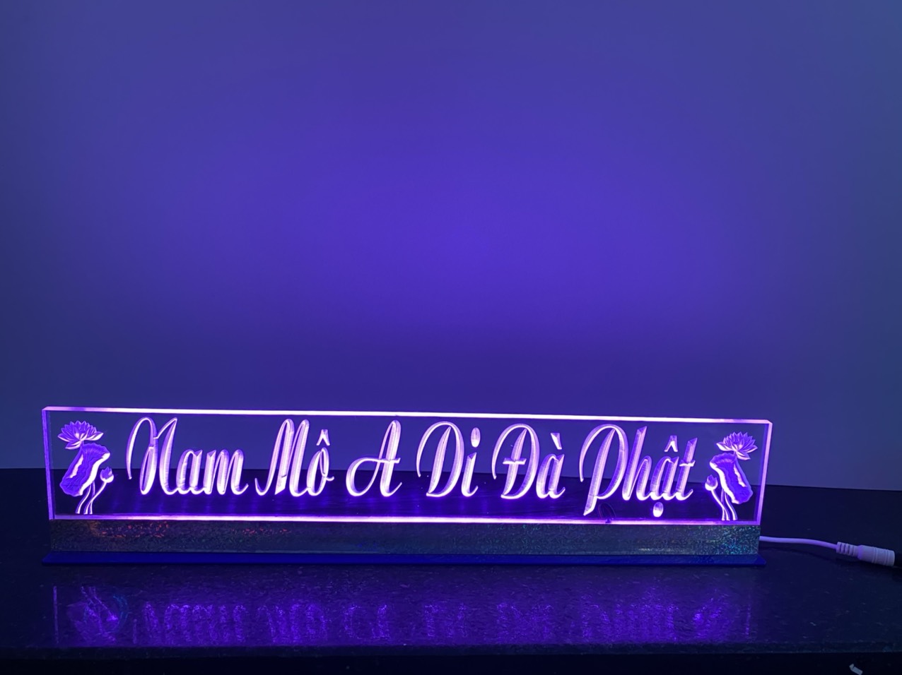Tranh điện đèn led đổi Nam Mô A Di Đà Phật