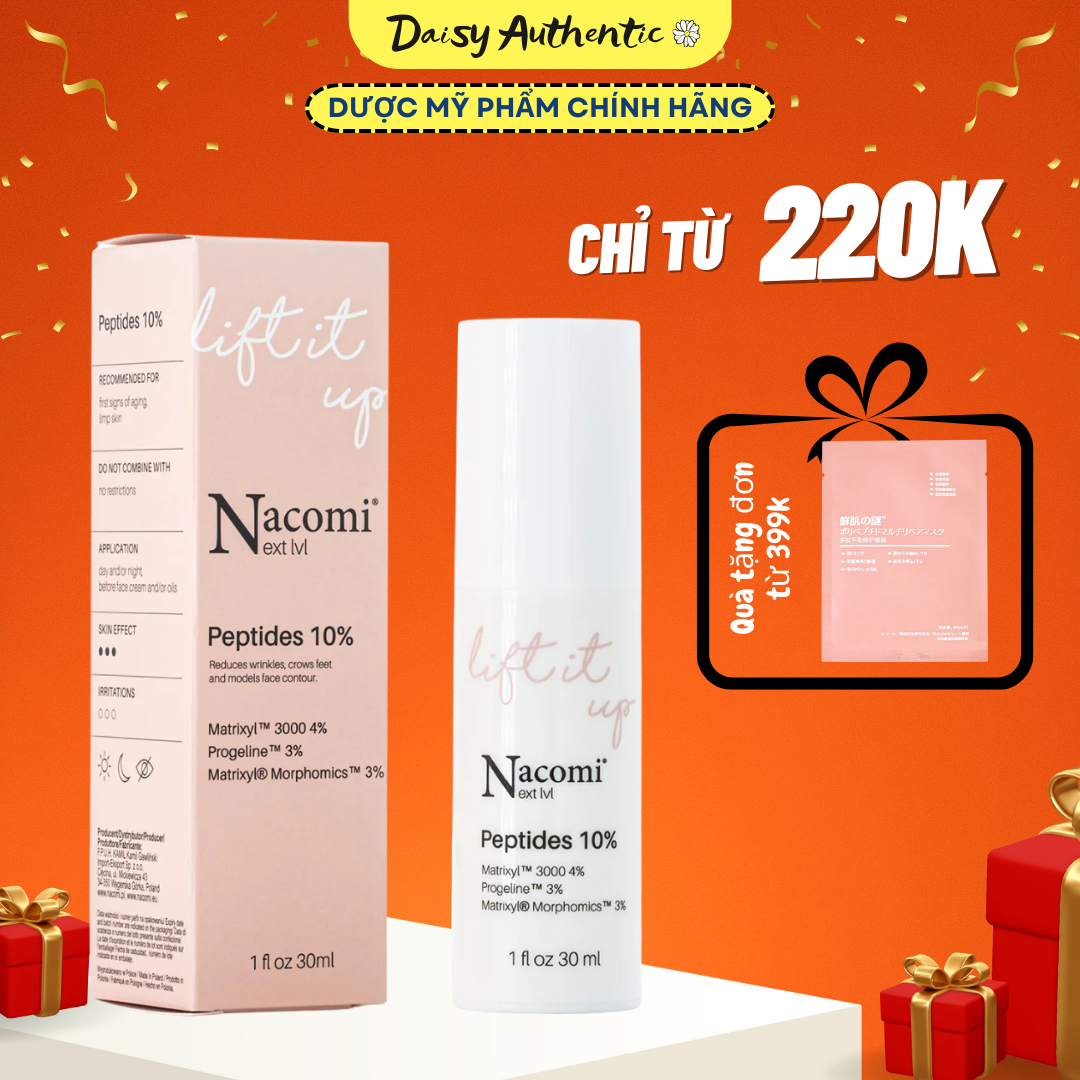Tinh Chất Dưỡng Da, Phục Hồi Nacomi Peptides 10% - 30ml