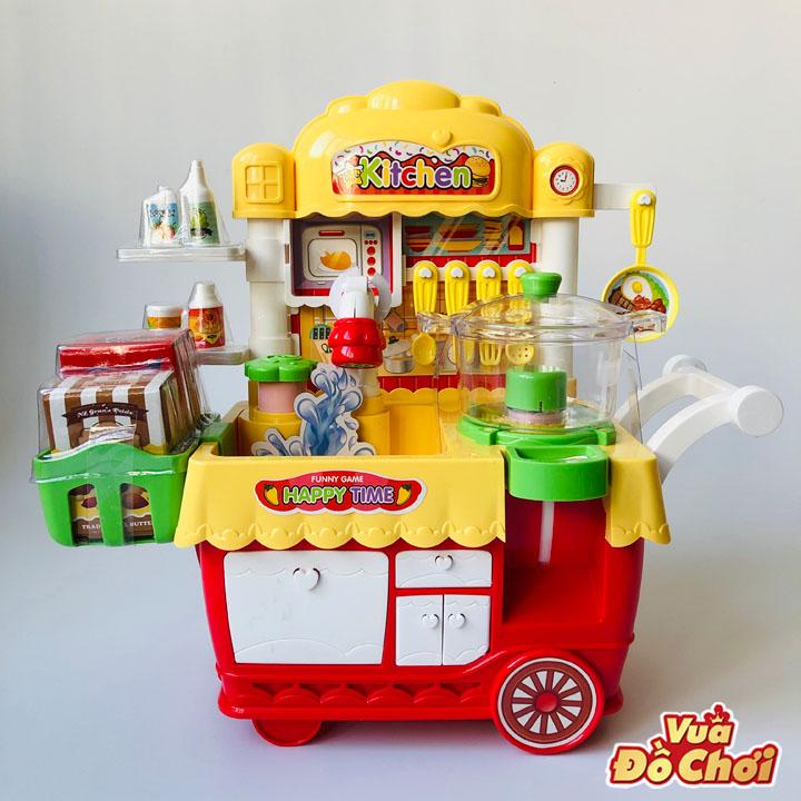 Đồ Chơi Xe Đẩy Bán Đồ Ăn Và Nước Ép Hoa Quả