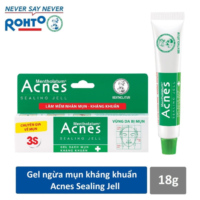 Combo 01 Gel sạch mụn kháng khuẩn Acnes Sealing Jell 18g+ 01 lược tóc