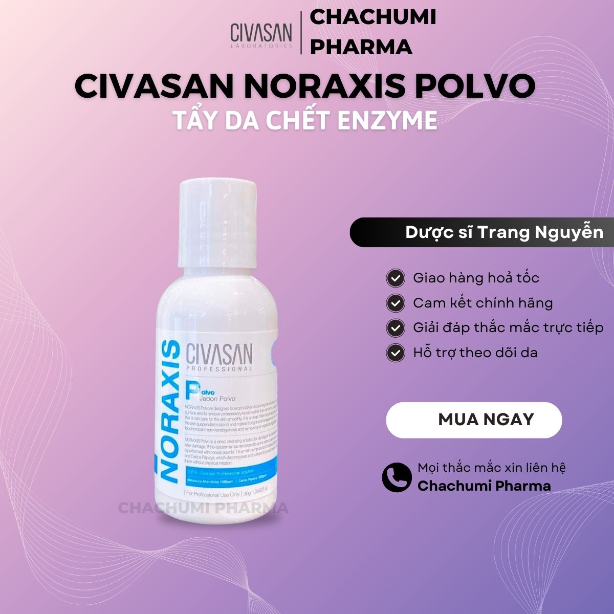 Tẩy da chết enzyme Civasan Noraxis Polvo