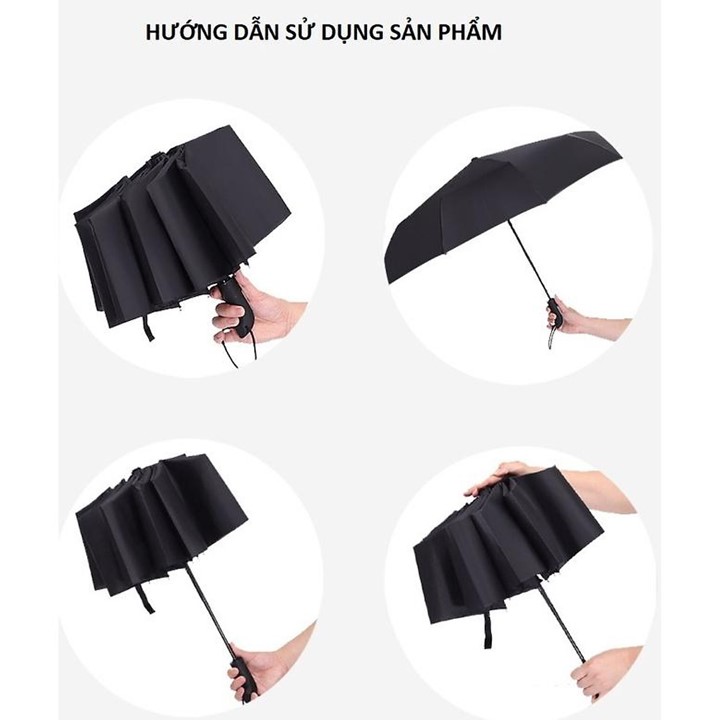 Ô bấm tự động bật mở, tự động gấp gọn 2 chiều (loại siêu cứng 10 nan)
