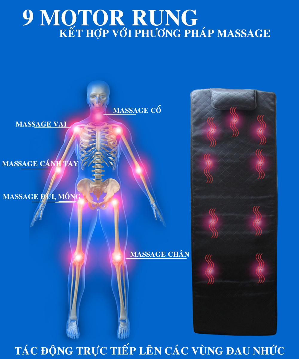 Nệm massage toàn thân LZ giúp thư giãn khi mệt mỏi