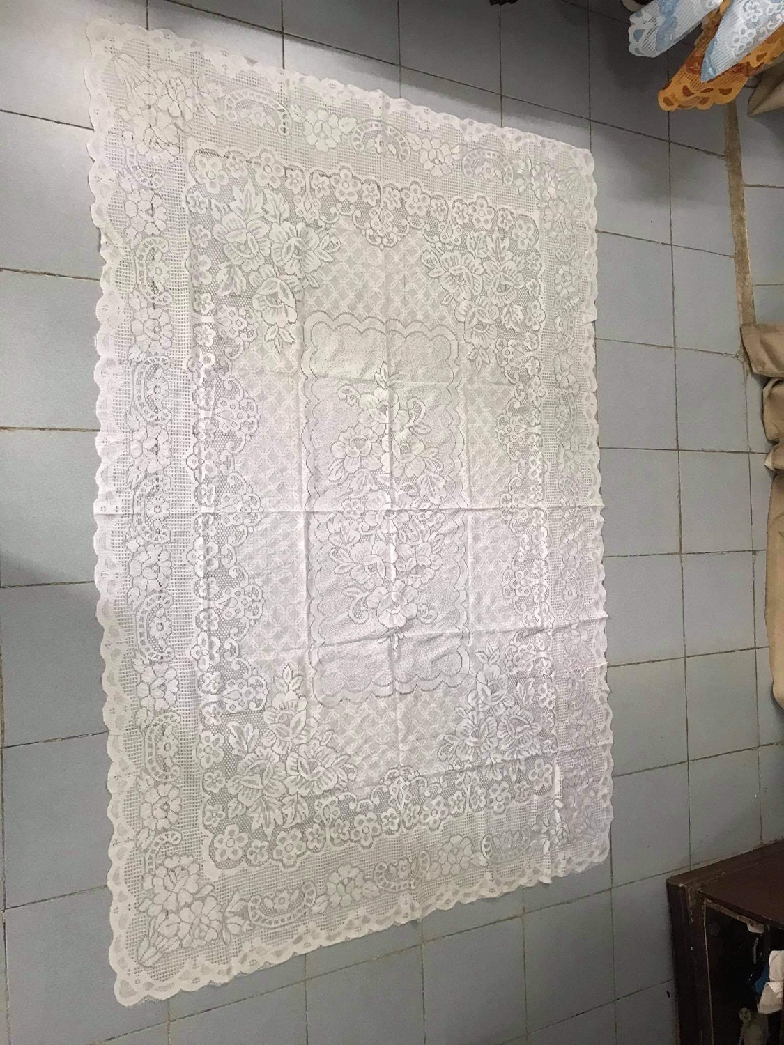 [SIÊU RẺ] Khăn trải bàn Ren Hoa 140x200cm - HÀNG ĐẸP