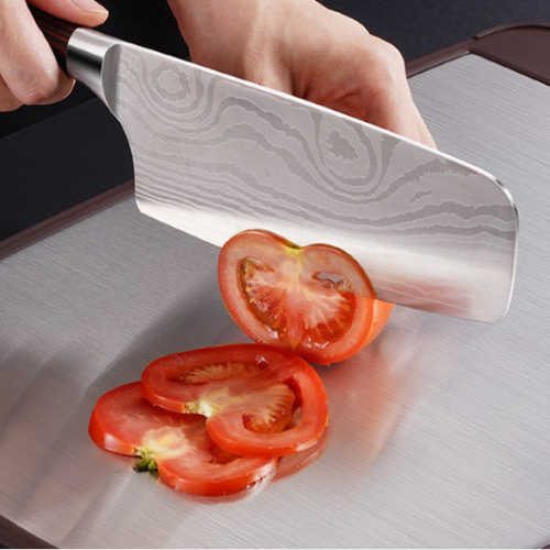 Dao thái thịt cao cấp SSGP CN Đức xám bạc hoa văn.
