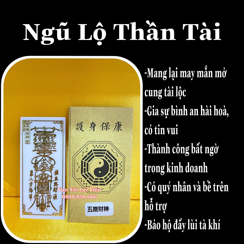 [HCM]Linh Phù Dán Ngũ Lộ Tài Thần