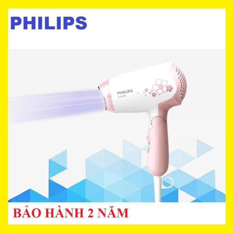 Máy sấy tóc philips HP8108, 1000W, Màu trắng hồng, 2 chế độ linh hoạt
