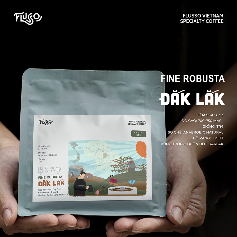 Cà phê Fine Robusta Đăk Lắc Việt Nam Pha máy Espresso