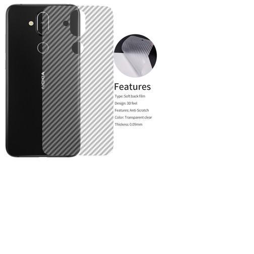 Combo 3 tấm dán lưng mặt sau vân carbon 3D chống xước cho điện thoại Nokia 8.1 , Nokia X7