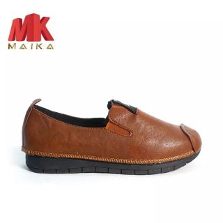 Giày lười neon nữ S1067 Nâu êm chân, thoải mái đi bộ MK MAIKA thumbnail