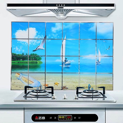 Miếng dán tường cách nhiệt nhà bếp nhiều hình (Giao ngẫu nhiên)