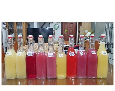 Chai thủy tinh tròn , vuông 500ml nắp gài