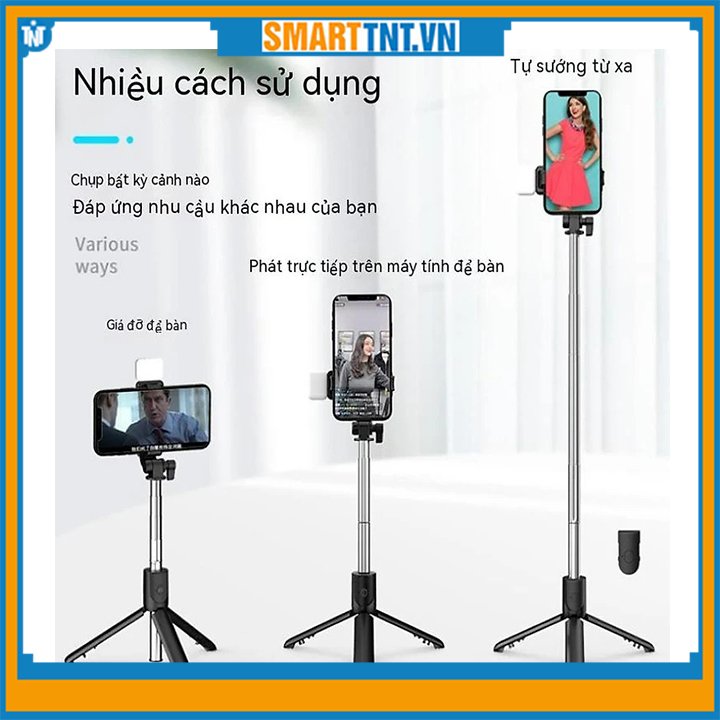 Gậy tự sướng 3 chân Bluetooth có Remote