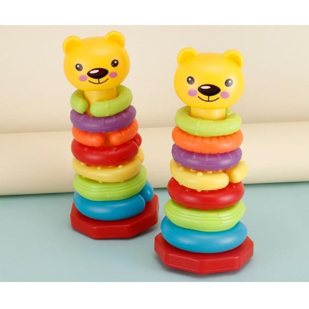 Đồ chơi tháp cầu vồng gấu cao 30cm cho bé
