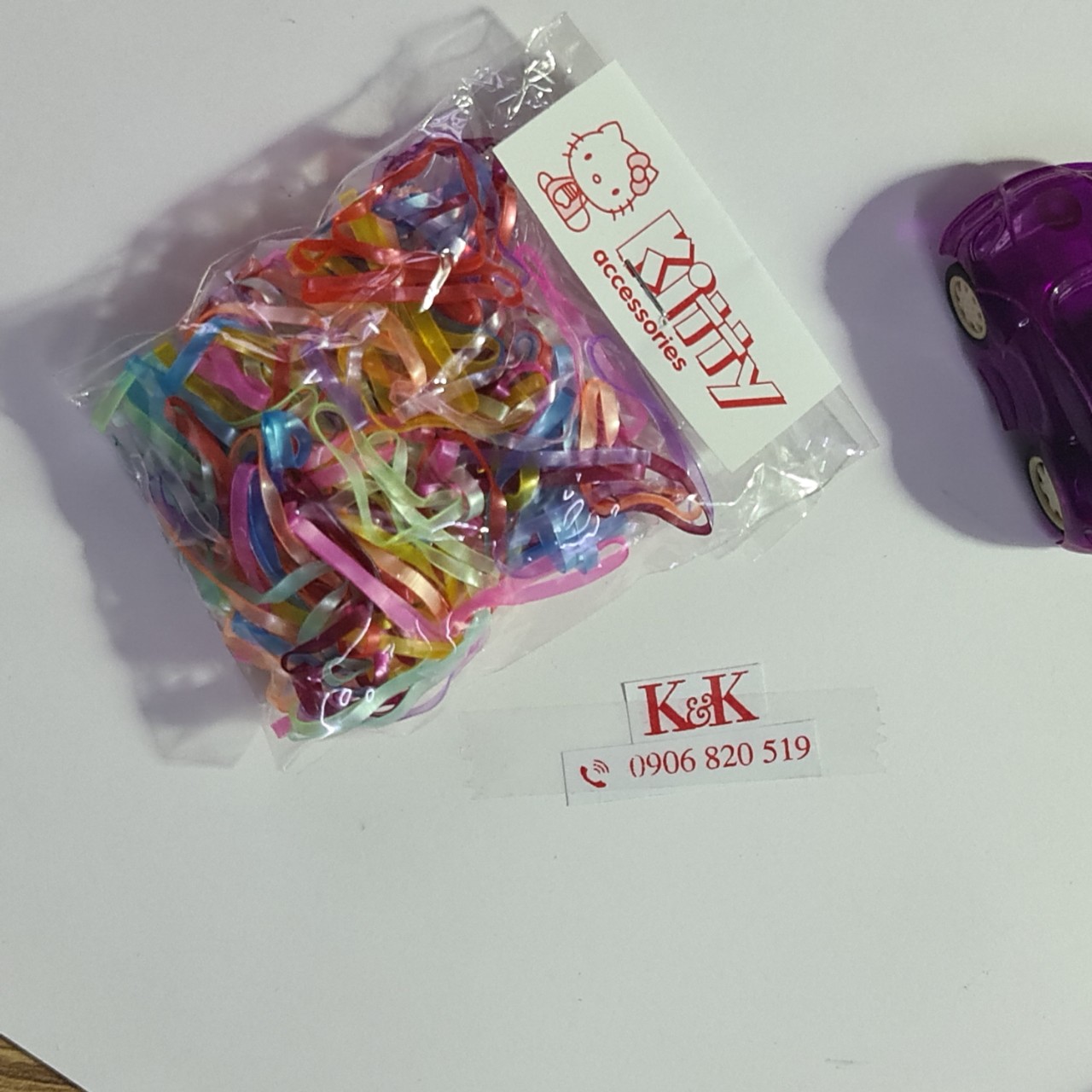 ❧K&K☙ SET 100 GIẤY BẤM PHỤ KIỆN CỘT TÓC KITTY