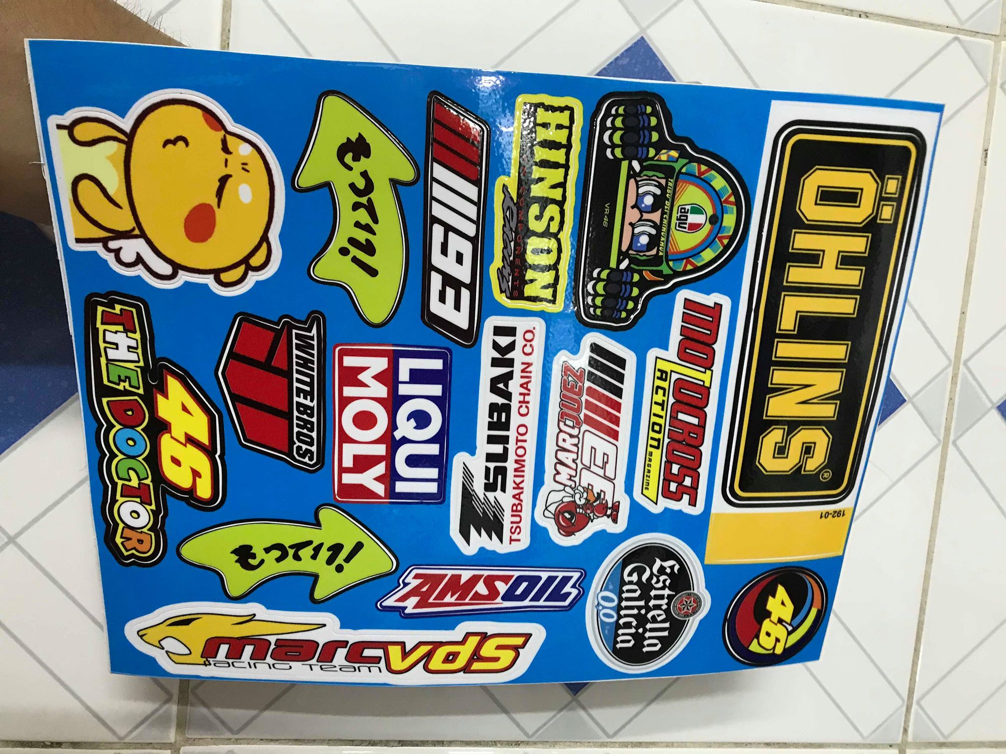 Sét tem logo oh hinson nền xanh