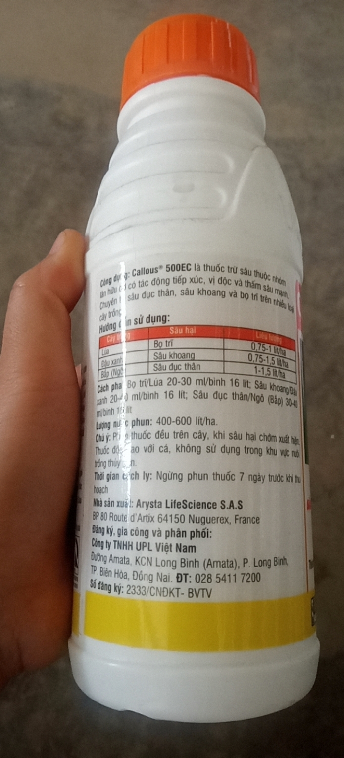 Thuốc trừ bọ trĩ, sâu đục thân CALLOUS 450ml