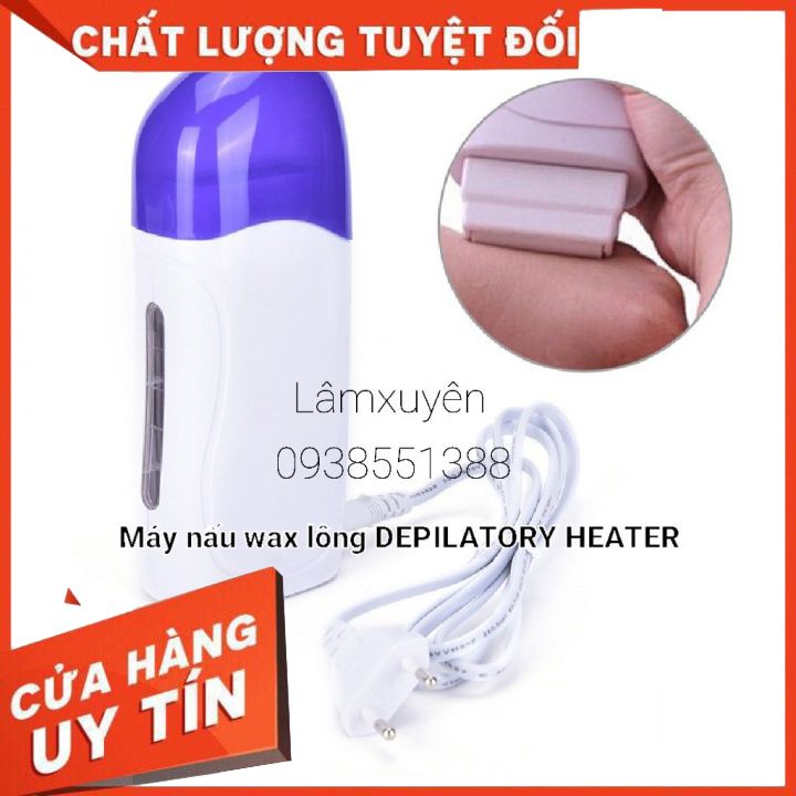 Máy nấu sáp wax lông depilatory heater dùng kèm wax thẻ freeship thiết kế dạng cầm tay chất liệu nhựa bền _chuyên dụng
