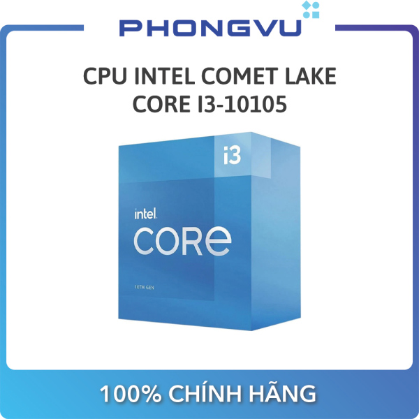 CPU Intel Comet Lake Core i3-10105 (4 Cores 8 Threads up to 4.40 GHz 10th Gen LGA 1200) -  Bảo hành 36 tháng