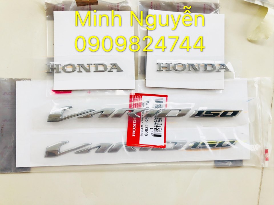 Tem chữ nổi Vario 150/ Tem chữ honda chính hãng honda