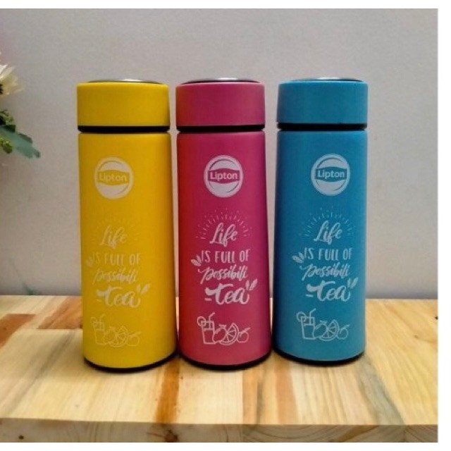 BÌNH THỦY TINH GIỮ NHIỆT Lipton 400ml(đồ khuyếBn mãi lipton)