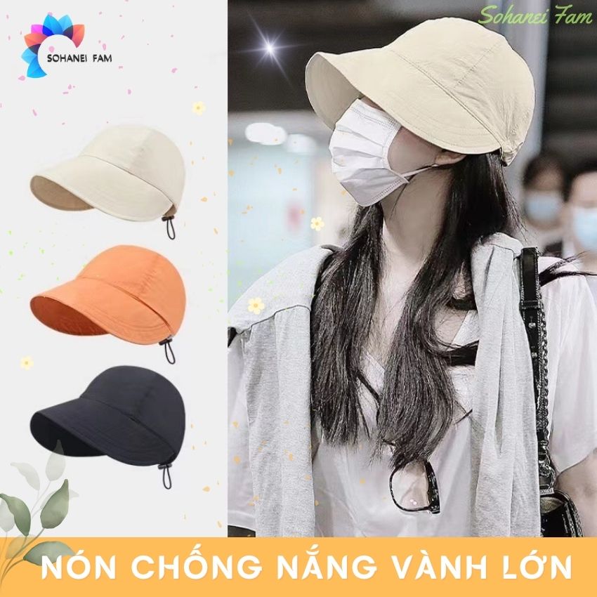 [HCM] Nón Chống Nắng Vành Rộng Thời Trang, Nón Bóng Chày, Có Dây Điều Chỉnh Vừa Đầu, Mỏng Nhẹ Thoáng Khí, Giặt Nhanh Khô, Chống Nắng Tốt -SOHANEI FAM