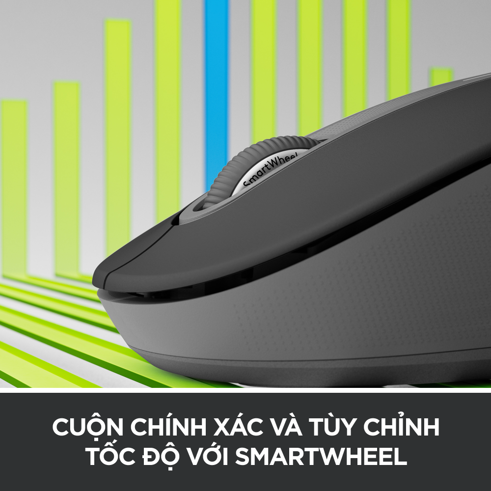 Chuột không dây bluetooth Logitech Signature M650L - Dành cho tay có kích cỡ từ nhỏ tới trung bình, Cuộn SmartWheel, giảm ồn, các nút bên có thể tùy chỉnh Chất lượng cao 1:1